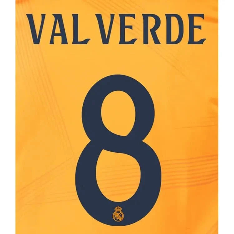 Real Madrid 2024/25 Away VALVERDE #8 Official Name Set 1