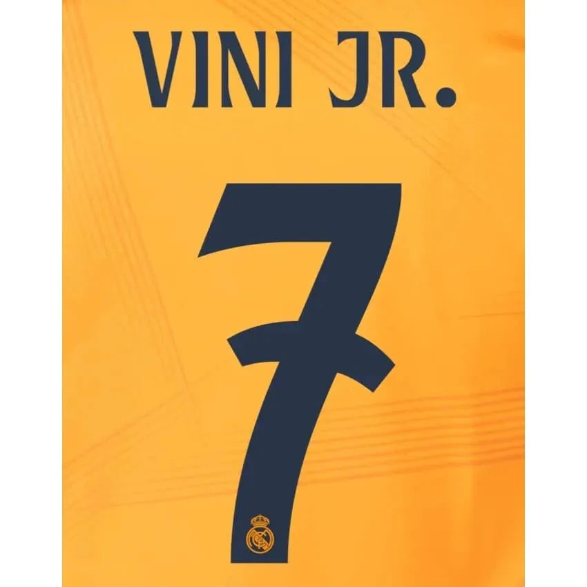 Real Madrid 2024/25 Away VINI JR #7 Youth Official Name Set 1