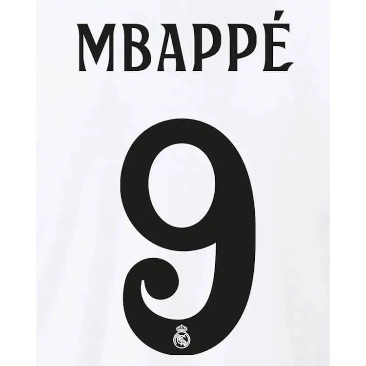 Real Madrid 2024/25 Home MBAPPE #9 Youth Official Name Set 1