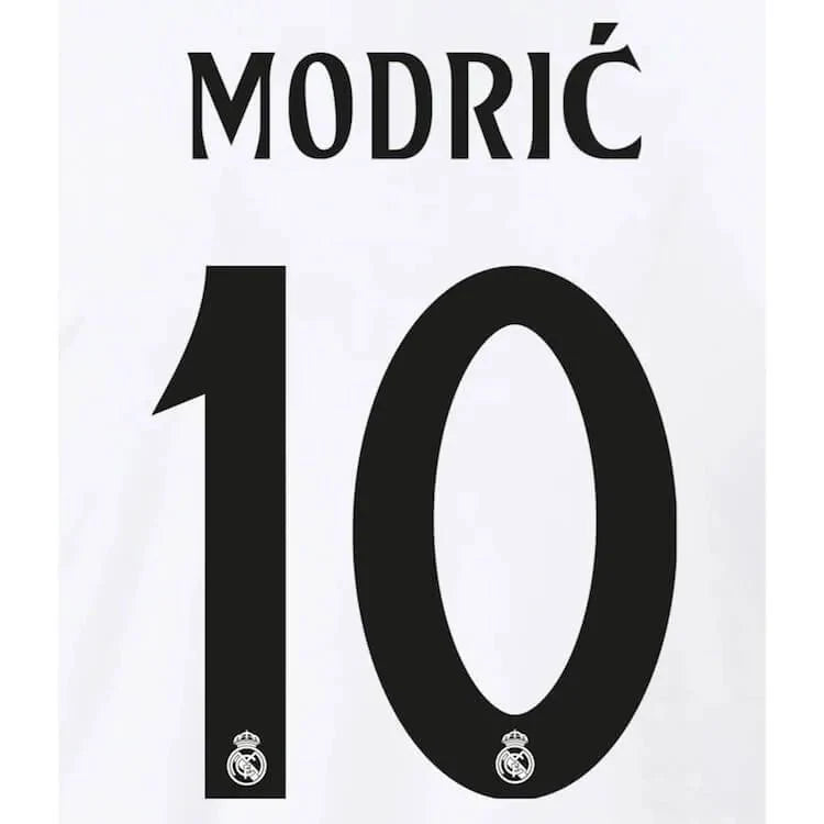Real Madrid 2024/25 Home Modric #10 Jersey Name Set