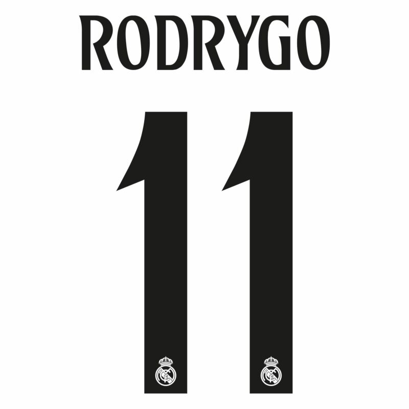 Real Madrid 2024/25 Home RODRYGO #11 Youth Official Name Set 1