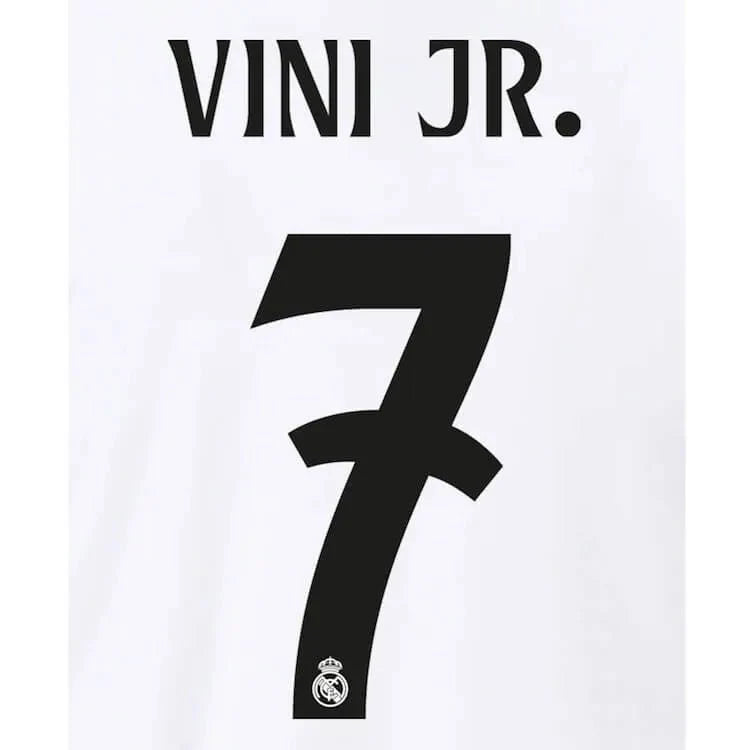 Real Madrid 2024/25 Home Vini JR #7 Jersey Name Set 1