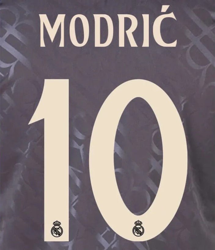 Real Madrid 2024/25 Third MODRIC #10 Youth Official Name Set (CL Version) 1