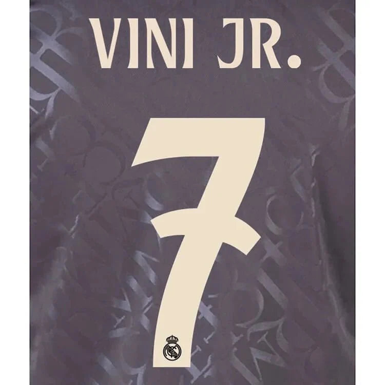 Real Madrid 2024/25 Third VINI JR #7 Youth Official Name Set (CL Version) 1