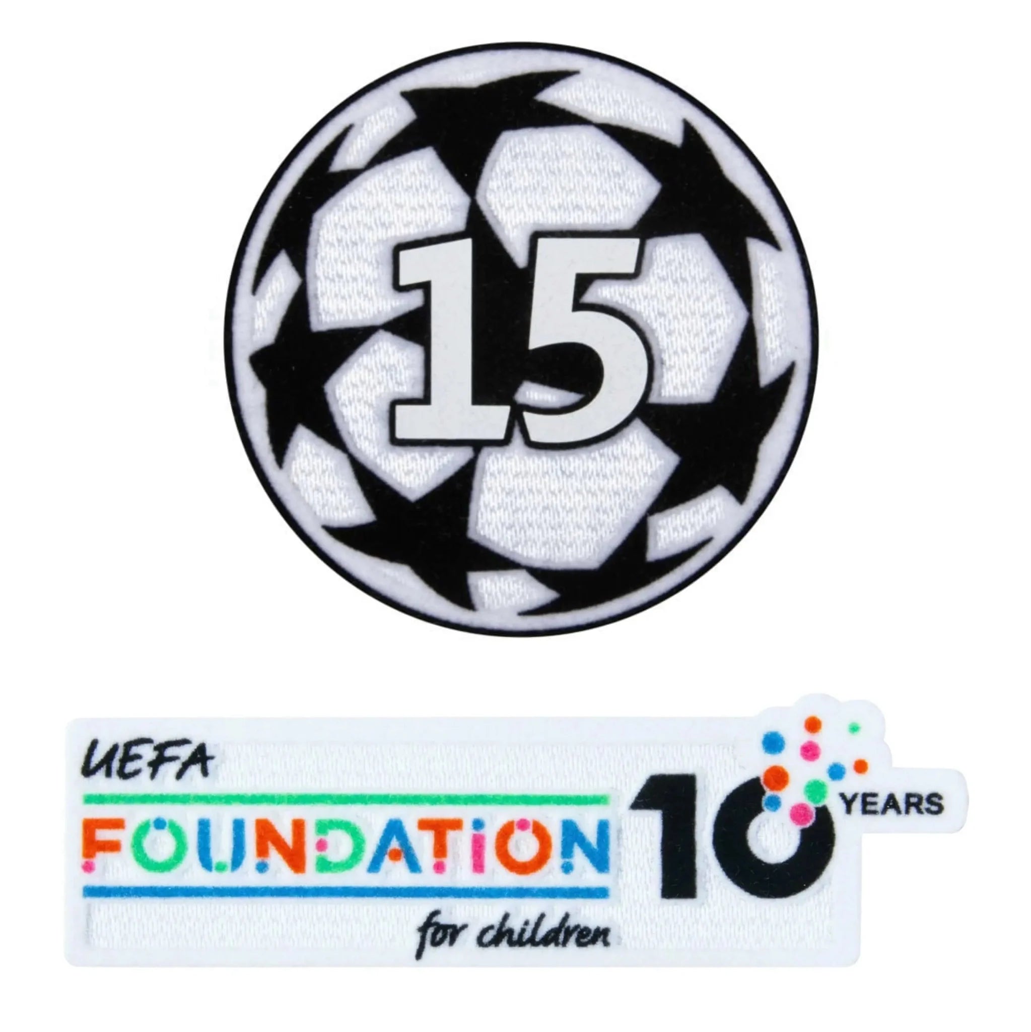 Real Madrid 2025-26 UCL Starball #15 +10th Anniversary UEFA Foundation Patch Set 1