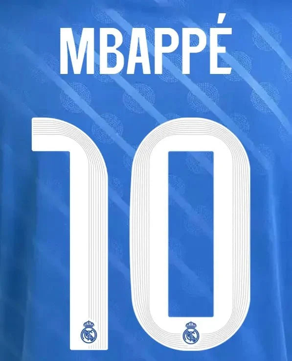 Real Madrid 2025/26 Third MBAPPE #10 Official Name Set (CL Version) 1