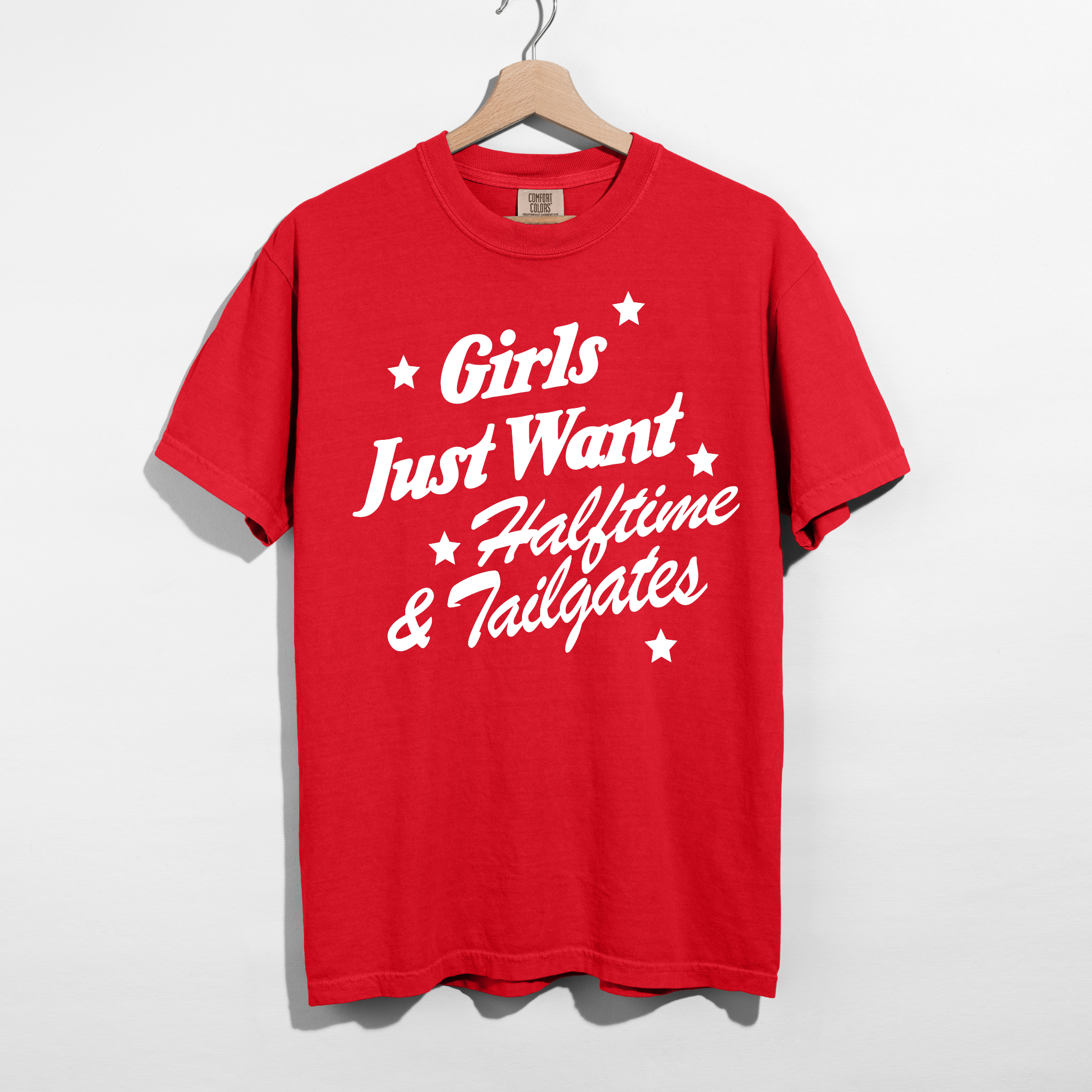 Girls Just Want Halftime & Tailgates Graphic Tee | Football Game Day Shirt 3