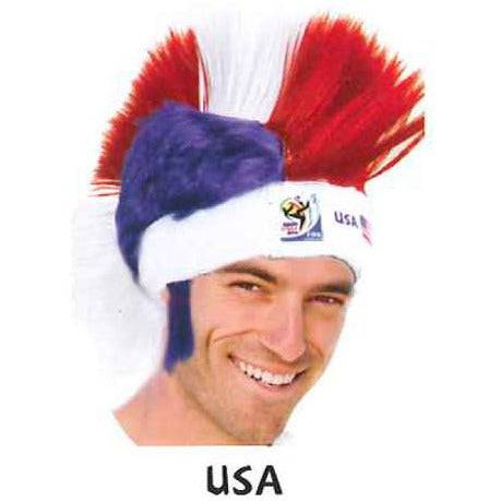 Collectible Vintage Retro Official Soccer Mohawk Wig hat 1