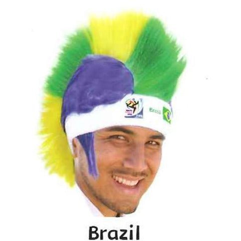 Collectible Vintage Retro Official Soccer Mohawk Wig hat 14