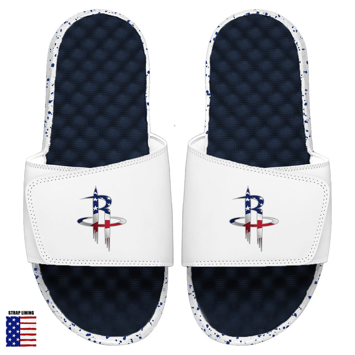 Houston Rockets Navy Americana Slides 2