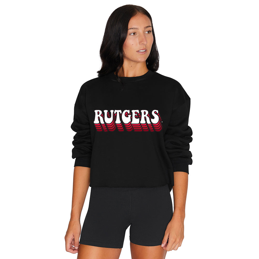 Rutgers Retro Black Crewneck | lojobands 3