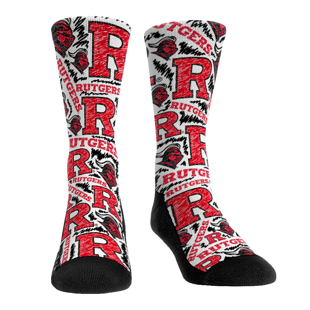 Rutgers Scarlet Knights - Logo Sketch | Rock 'Em Socks