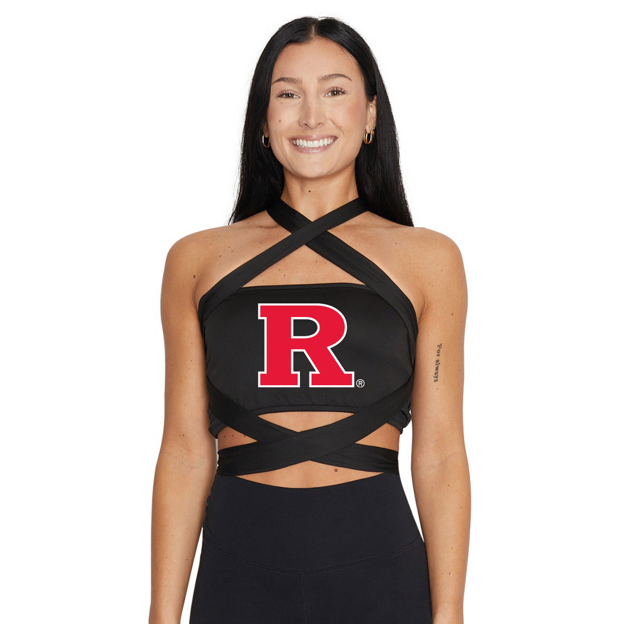 Rutgers Black Multi Way Bandeau Top | lojobands