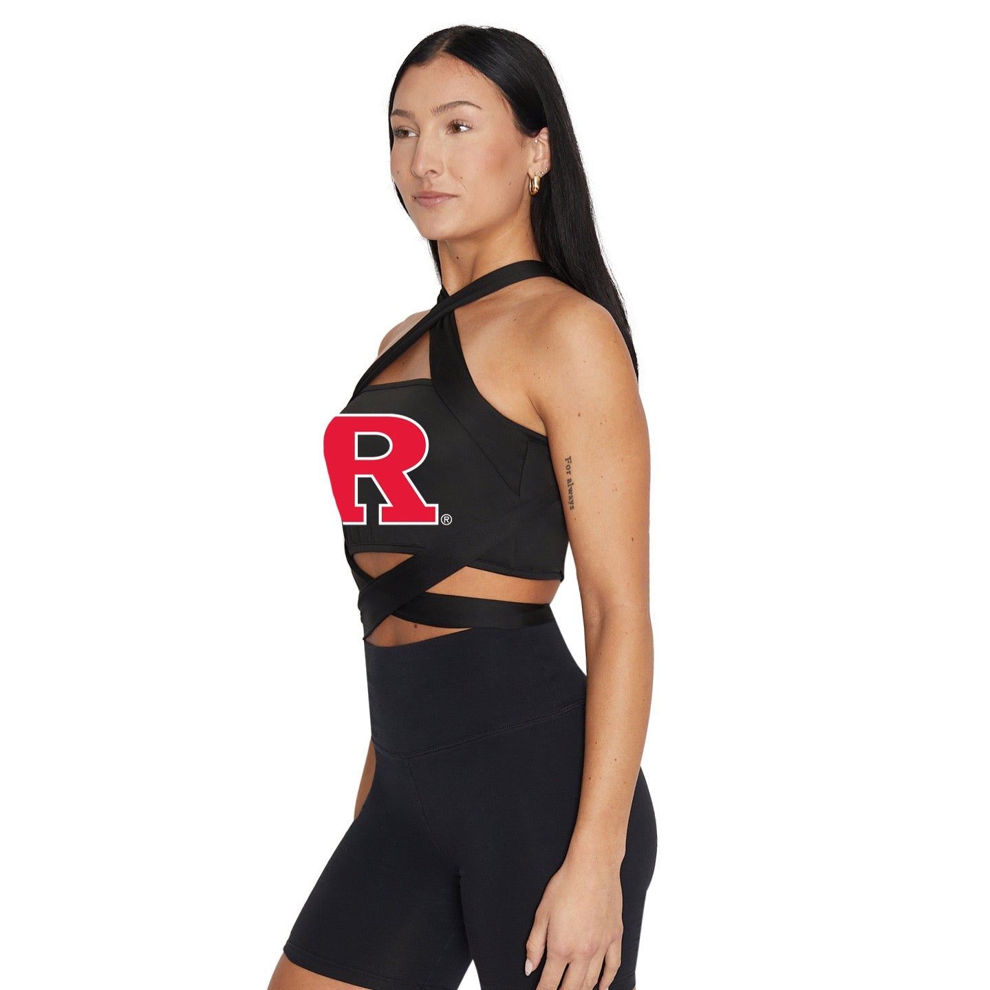 Rutgers Black Multi Way Bandeau Top | lojobands