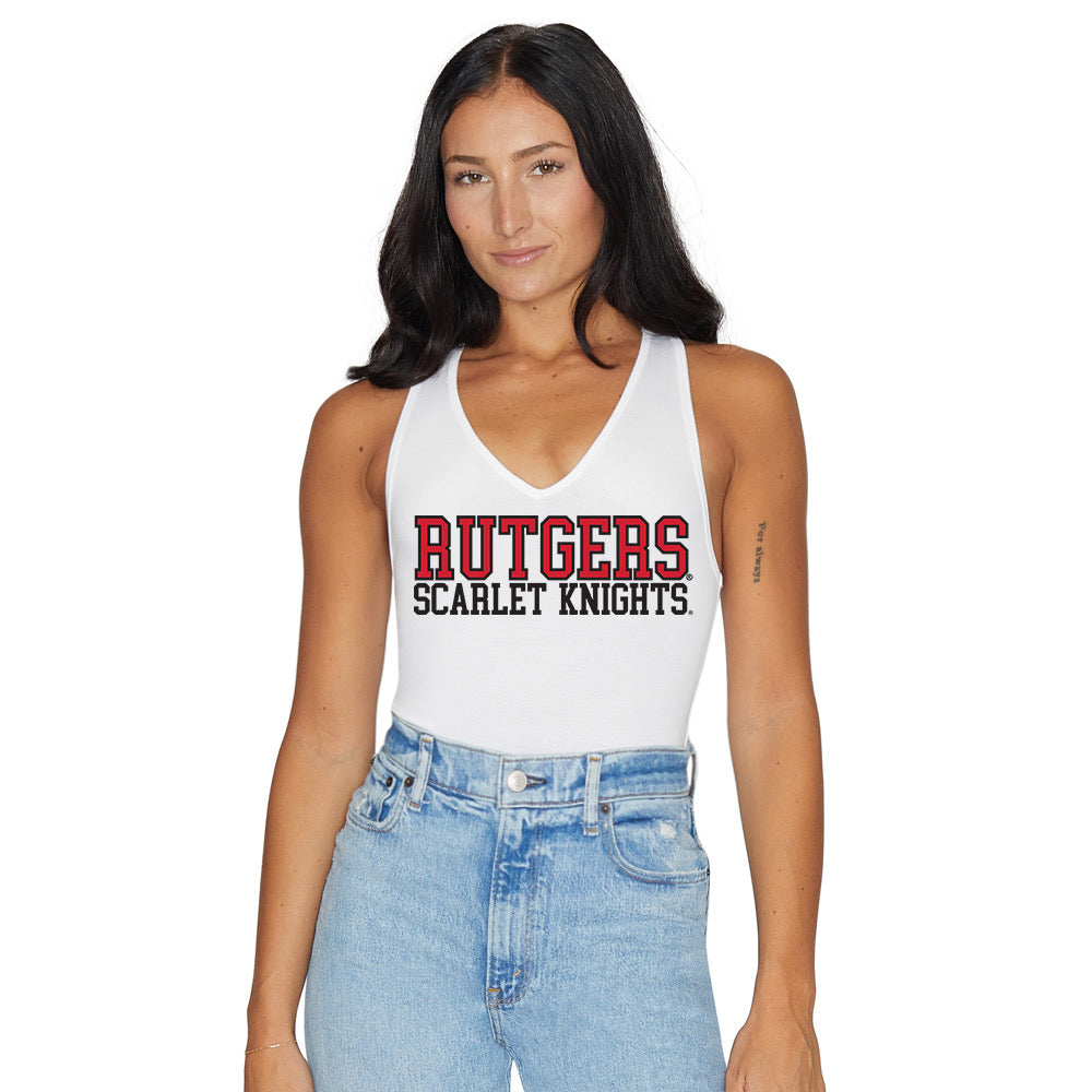 Rutgers White Bodysuit | lojobands