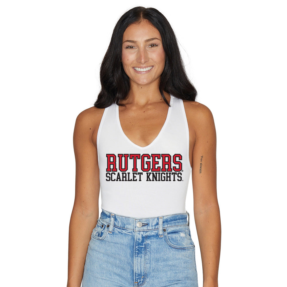 Rutgers White Bodysuit | lojobands