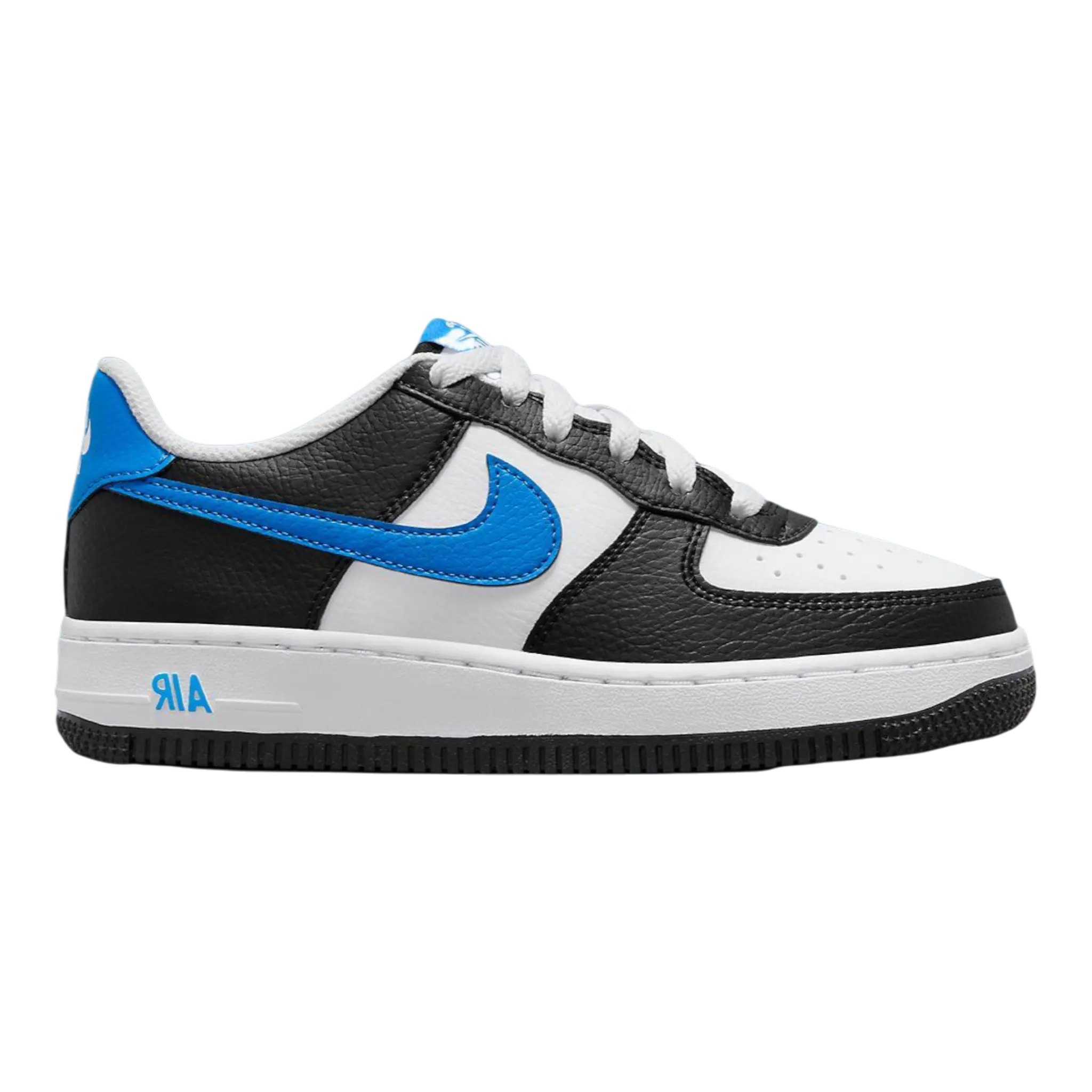 Nike Air Force 1 Kids Sneakers Black/White/Light Photo Blue 1