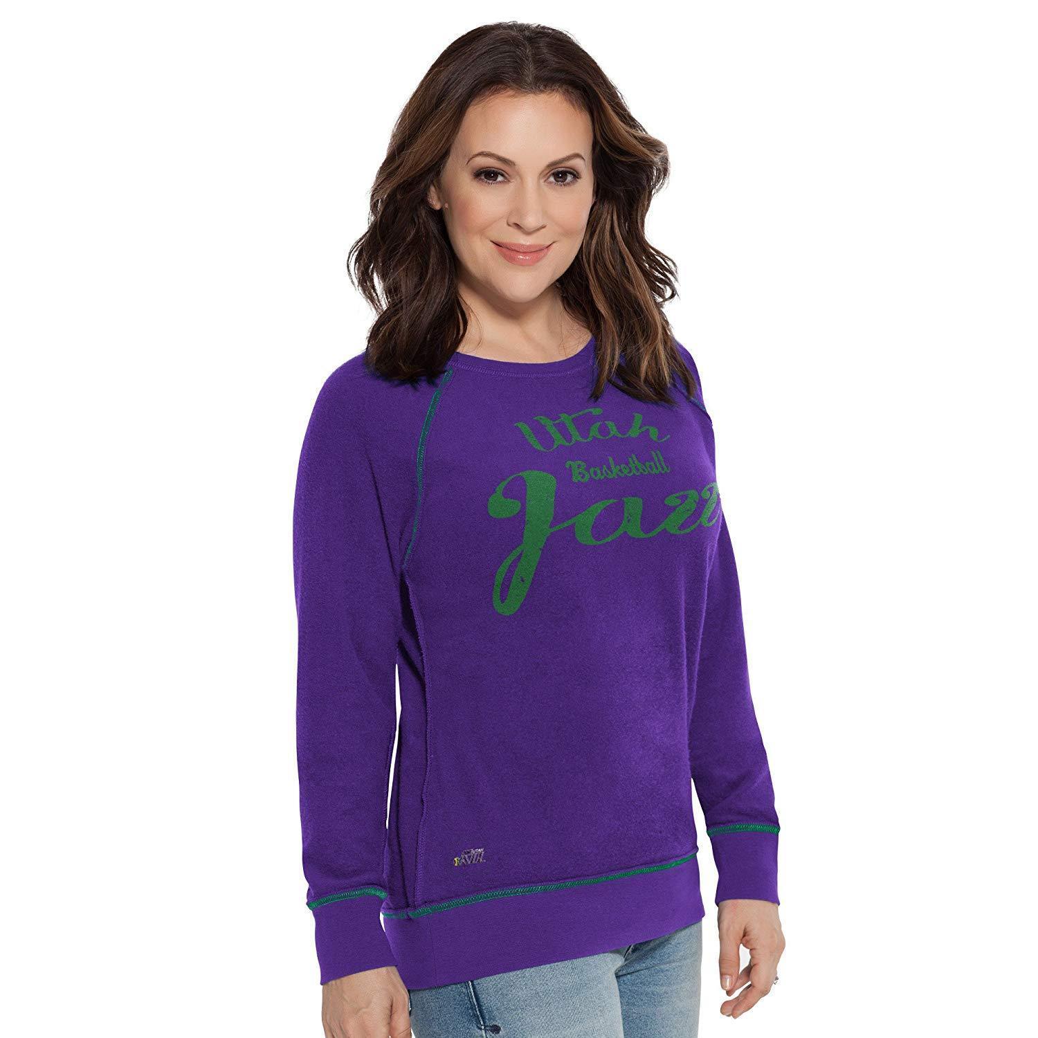Touch by Alyssa Milano NBA Utah Jazz Dugout Reversible Pullover Sweatshirt Large 3