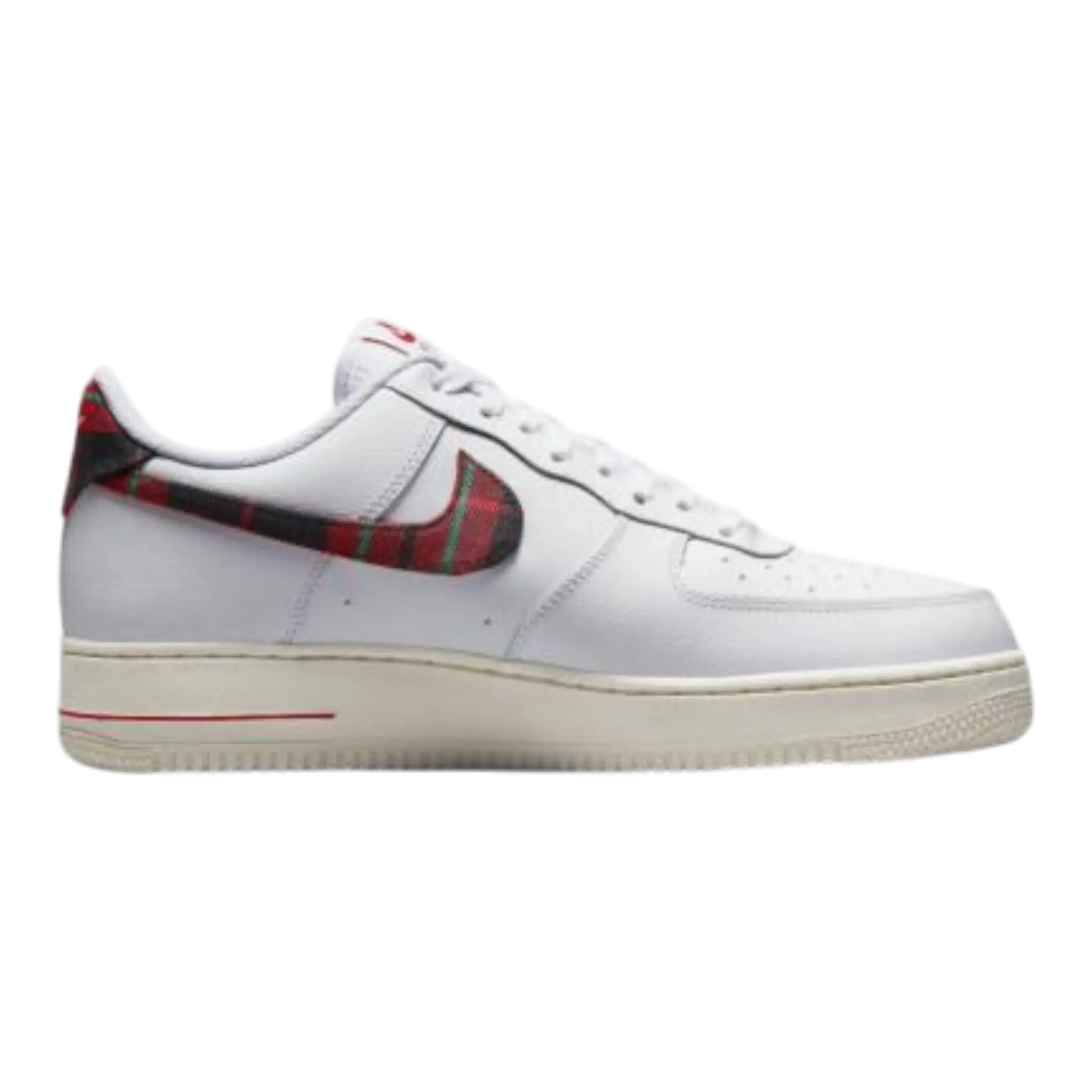 Nike Air Force 1 '07 LV8 Men Sneakers White/Red Tartan Plaid 1