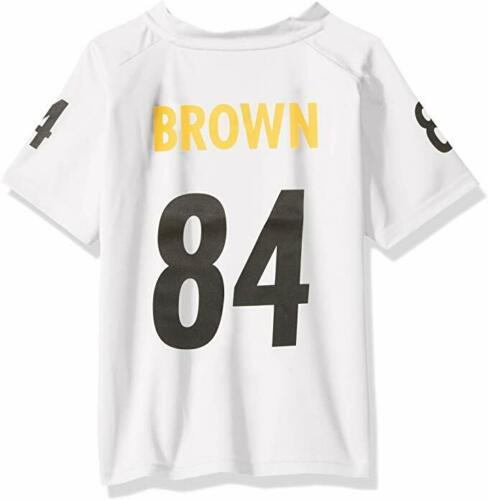 NFL Pittsburgh Steelers Antonio Brown Boys V-Neck Performance Jersey Tee, M 5-6 3
