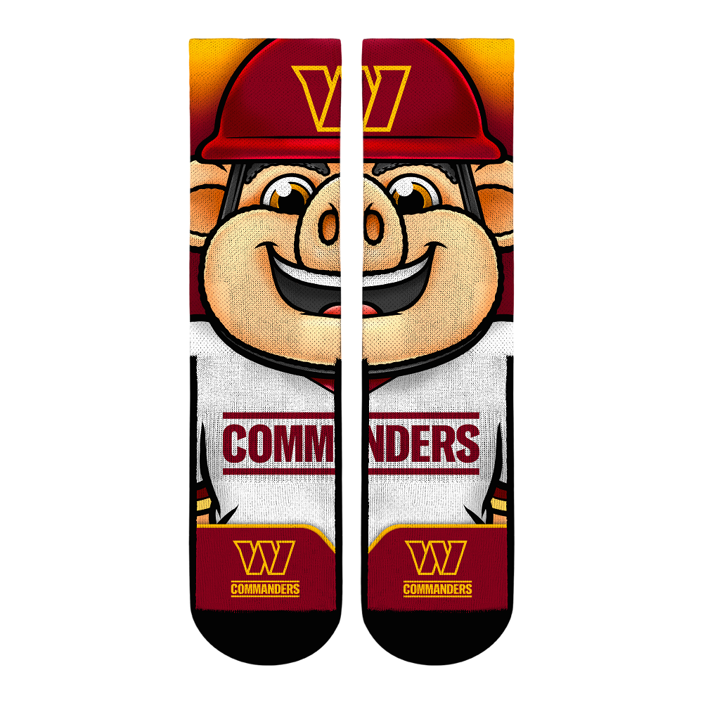 Washington Commanders - Split Face Mascot | Rock 'Em Socks 1