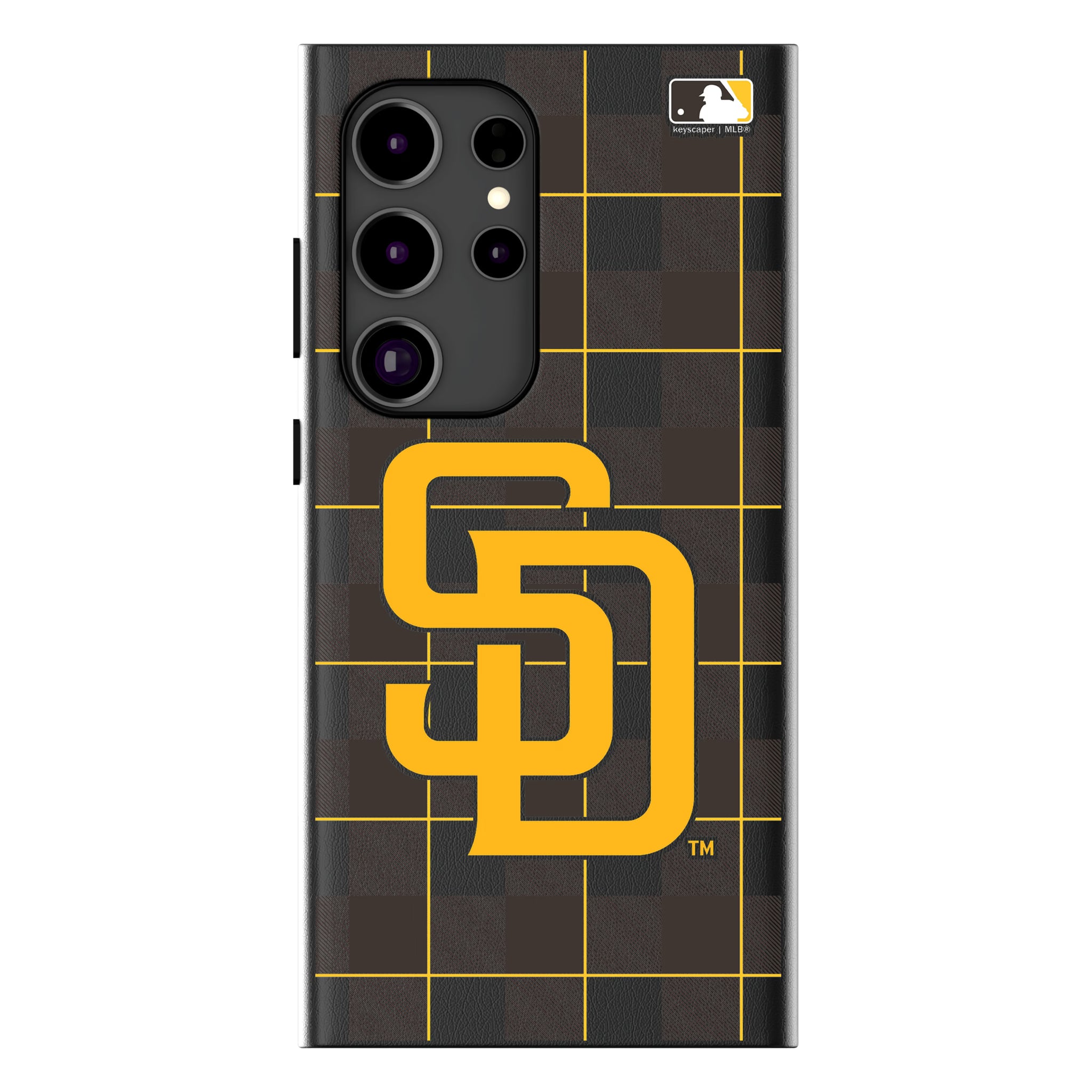 San Diego Padres Plaid MagSafe Compatible Phone Case for Samsung Galaxy 15