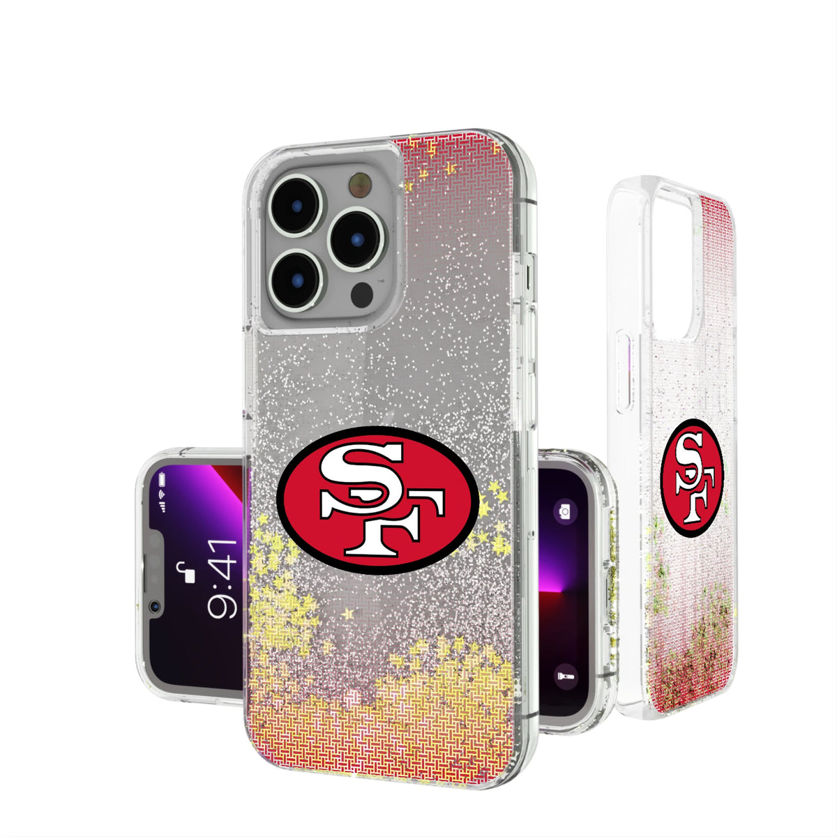San Francisco 49ers Historic Collection Linen Glitter Phone Case 8