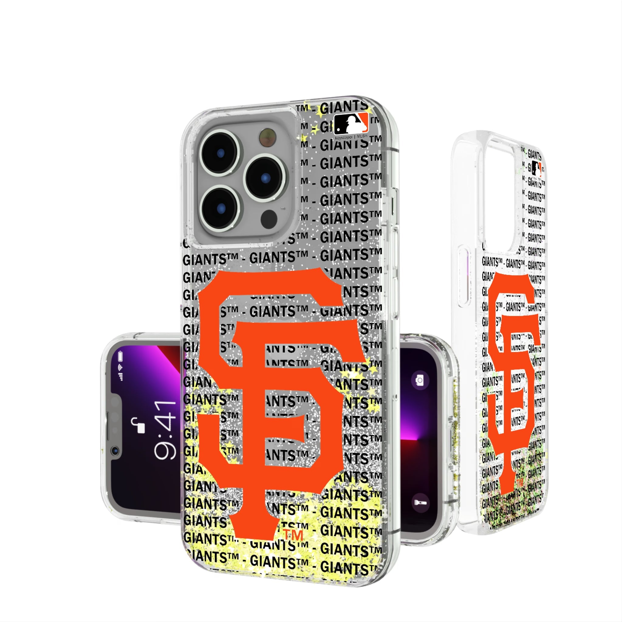 San Francisco Giants Text Backdrop Glitter Phone Case 7