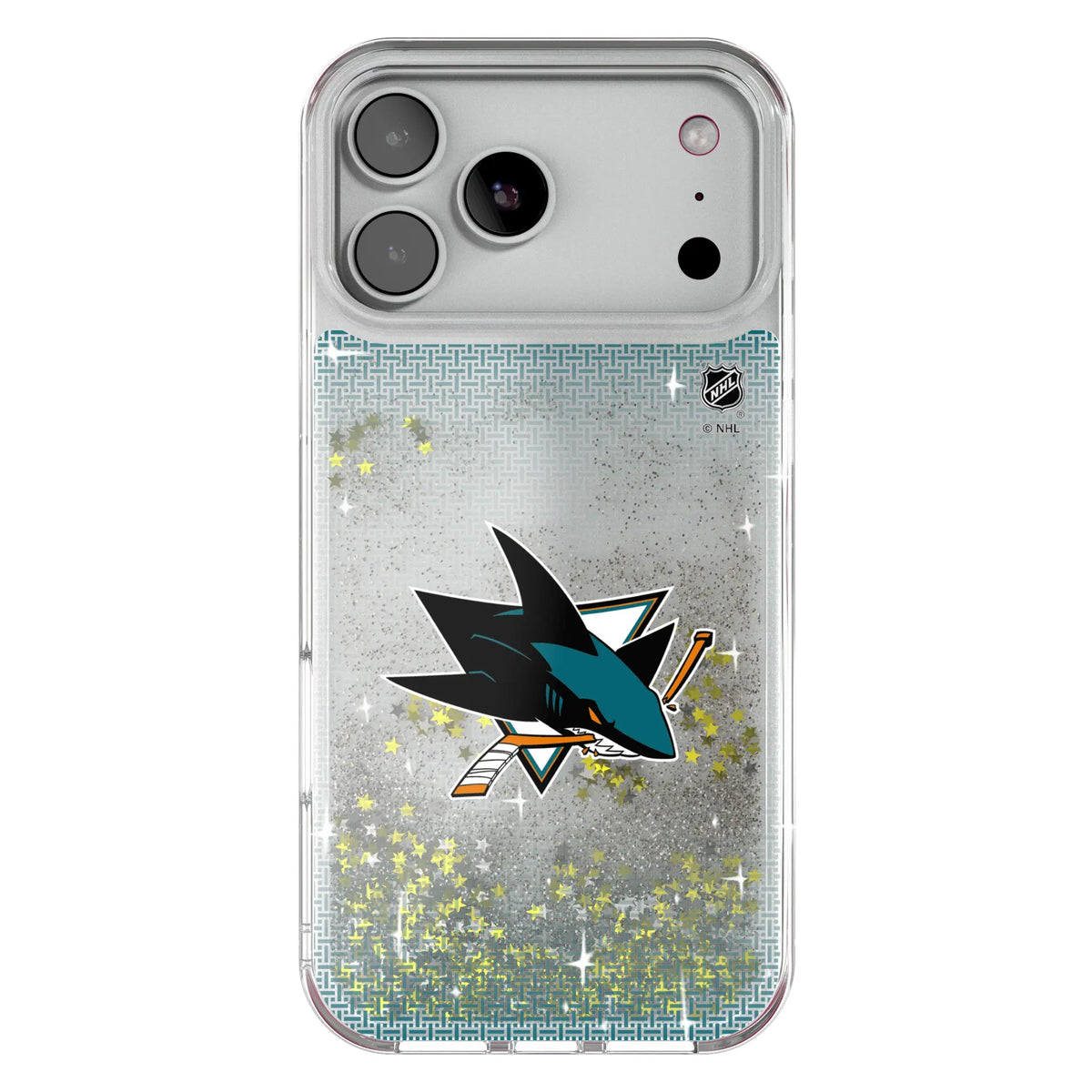 San Jose Sharks Linen Glitter Phone Case 18