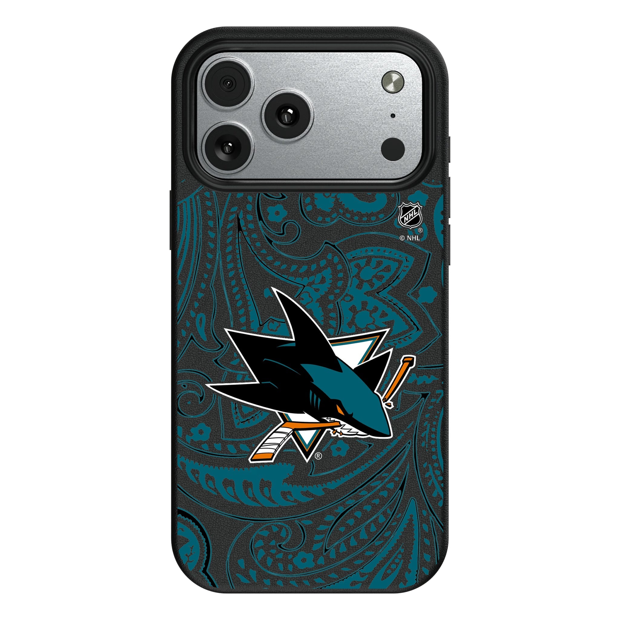 San Jose Sharks Paisley MagSafe Compatible Phone Case for Apple iPhone 10