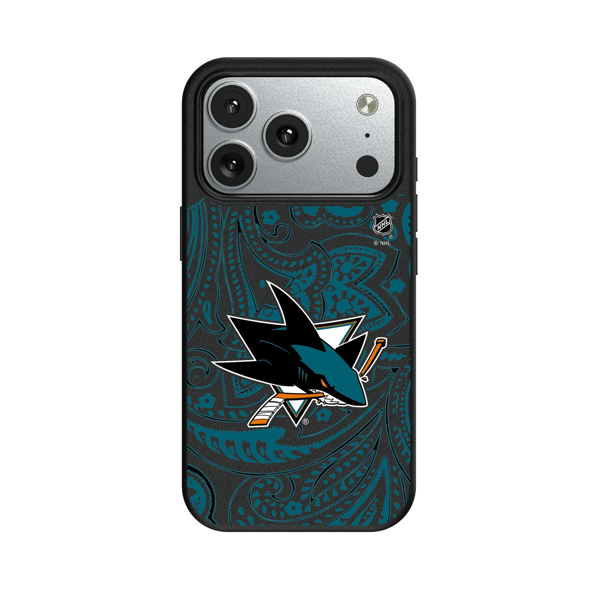 San Jose Sharks Paisley MagSafe Compatible Phone Case for Apple iPhone 9