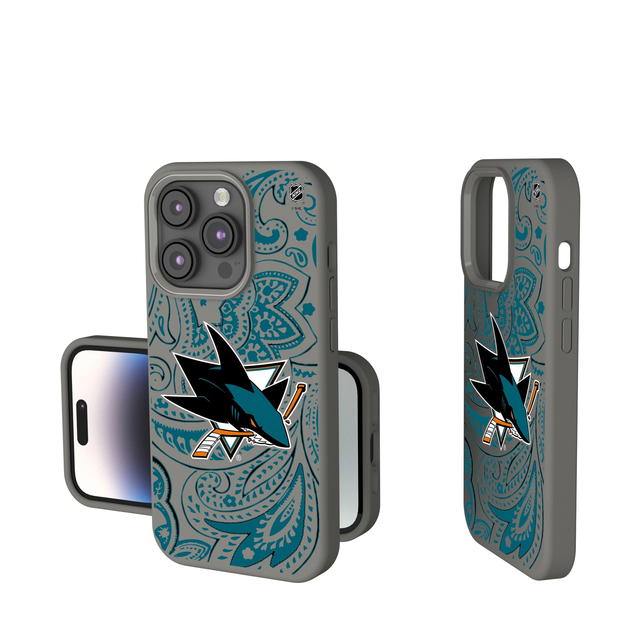 San Jose Sharks Paisley Soft Touch Phone Case 12