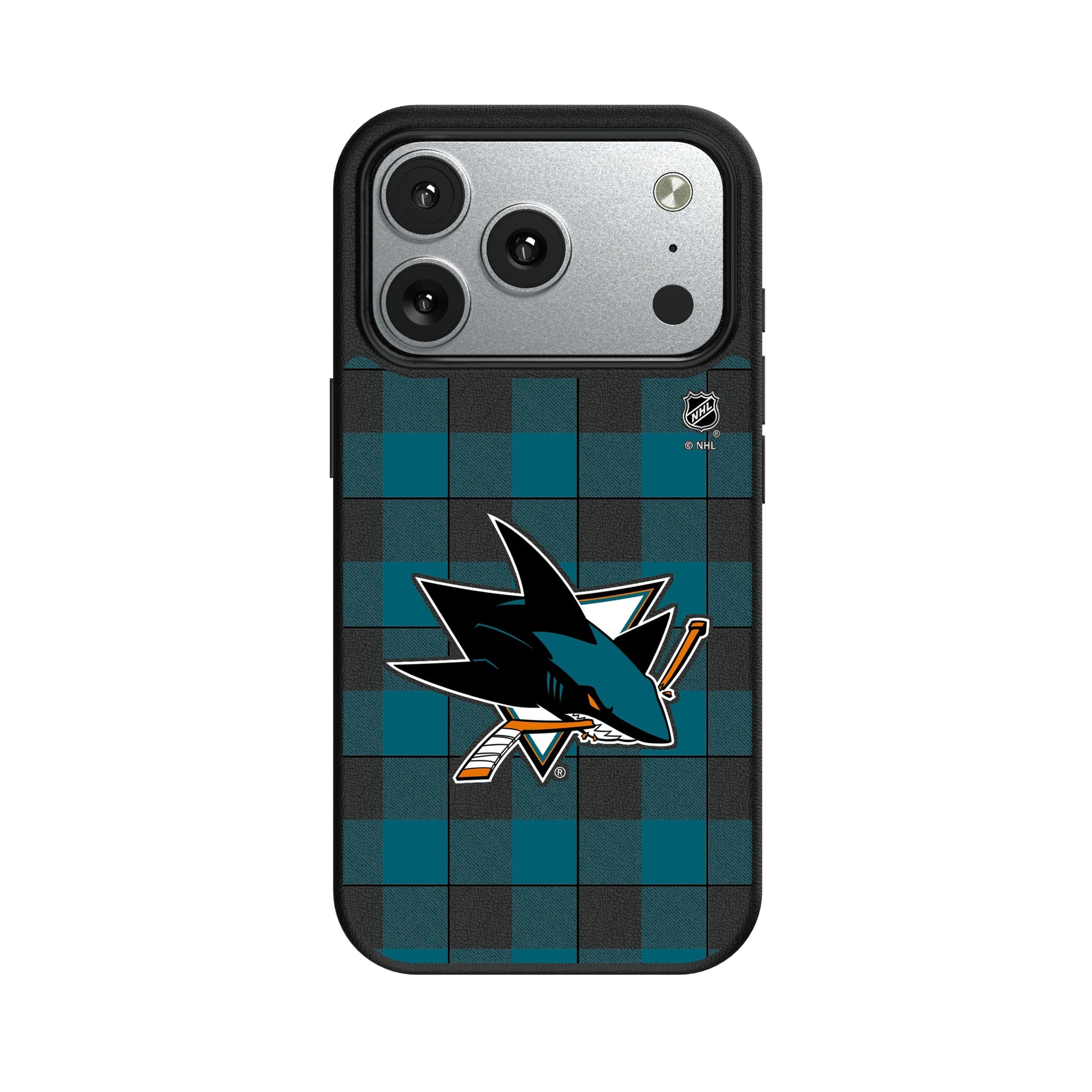 San Jose Sharks Plaid MagSafe Compatible Phone Case for Apple iPhone 9