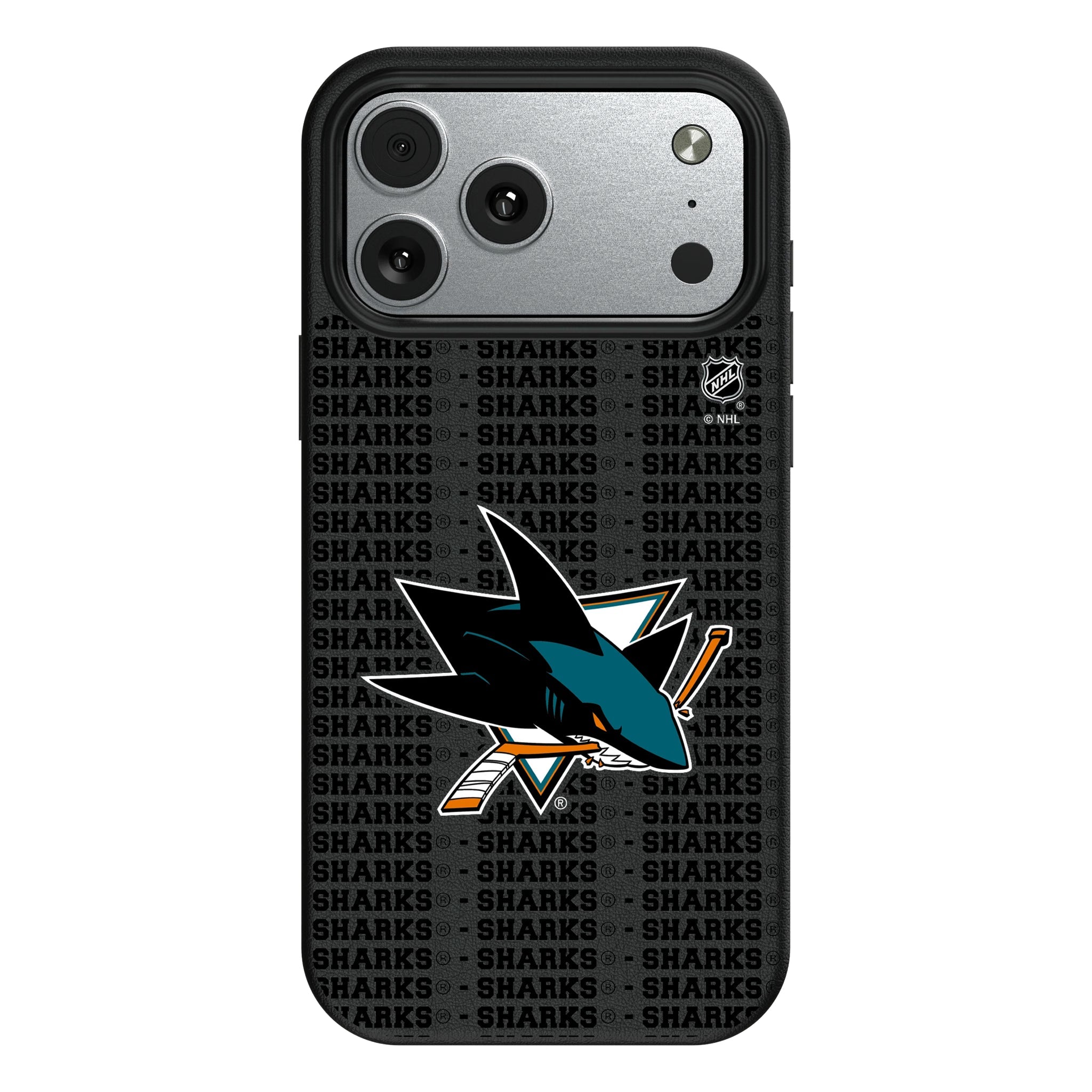 San Jose Sharks Text Backdrop MagSafe Compatible Phone Case for Apple iPhone 10