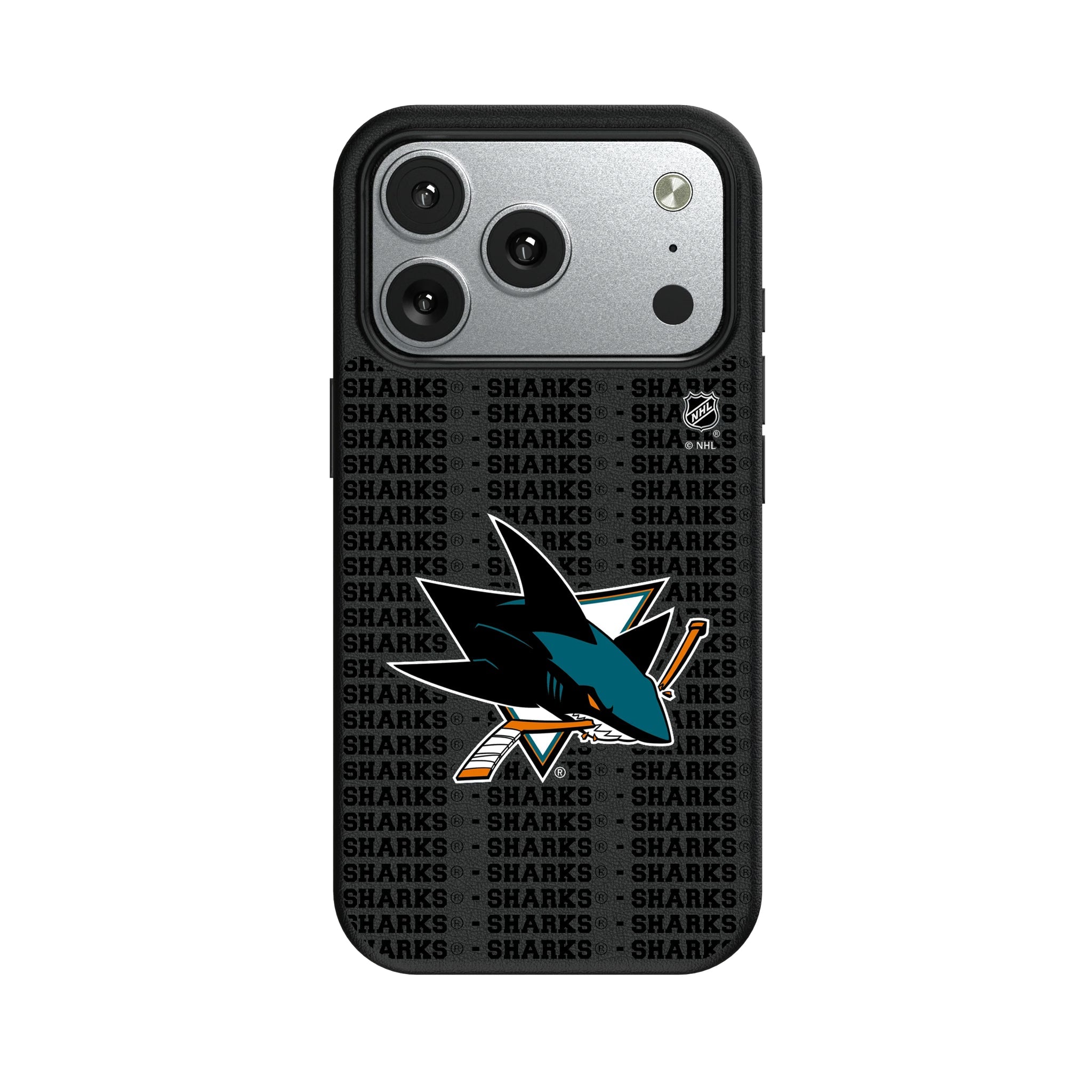 San Jose Sharks Text Backdrop MagSafe Compatible Phone Case for Apple iPhone 9