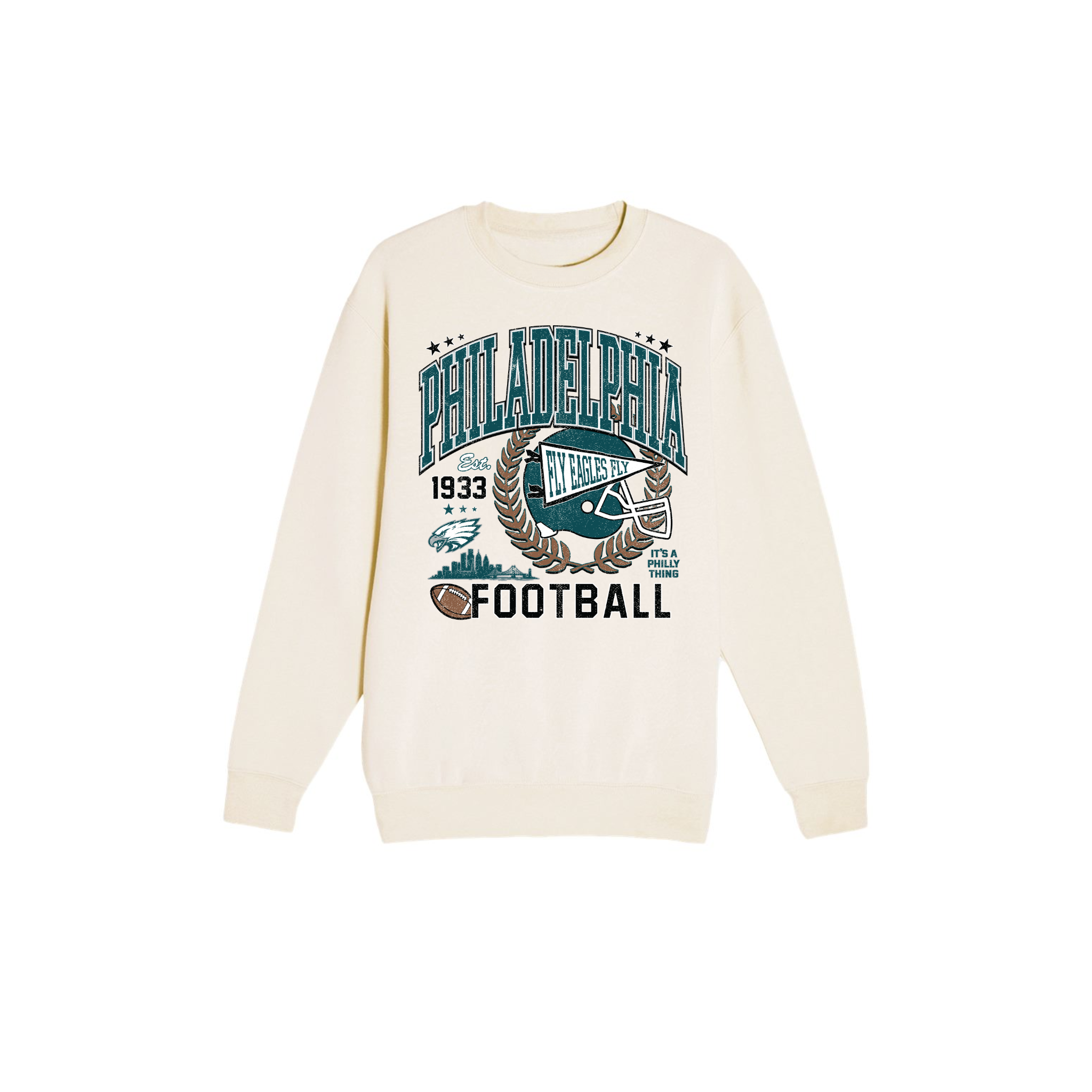 Philadelphia Football Sweatshirt | Vintage Eagles Game Day Crewneck 3