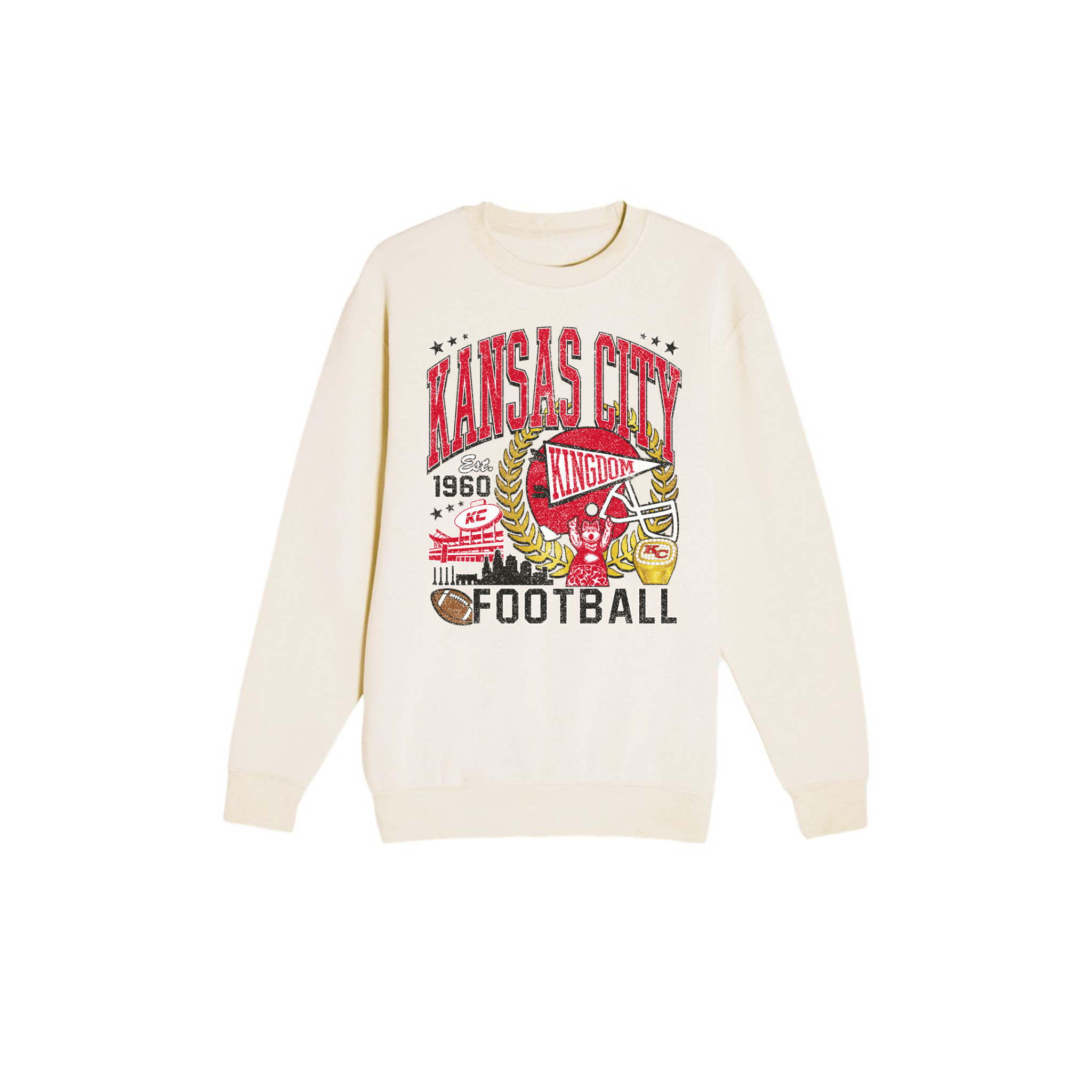 Kansas City Football Vintage Graphic Crewneck Sweatshirt | Retro Game Day Sweatshirt 2