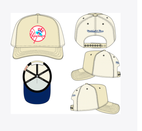 Los New York Yankees - MLB Off White Evergreen TruckerPro Snapback Hat 1