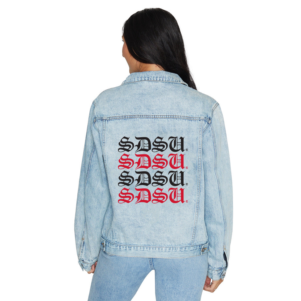 San Diego State Aztecs Gothic Denim Jacket | lojobands