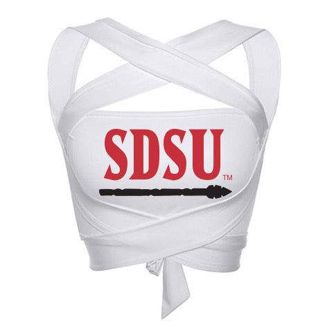 San Diego State Aztecs White Multi Way Bandeau Top | lojobands 4
