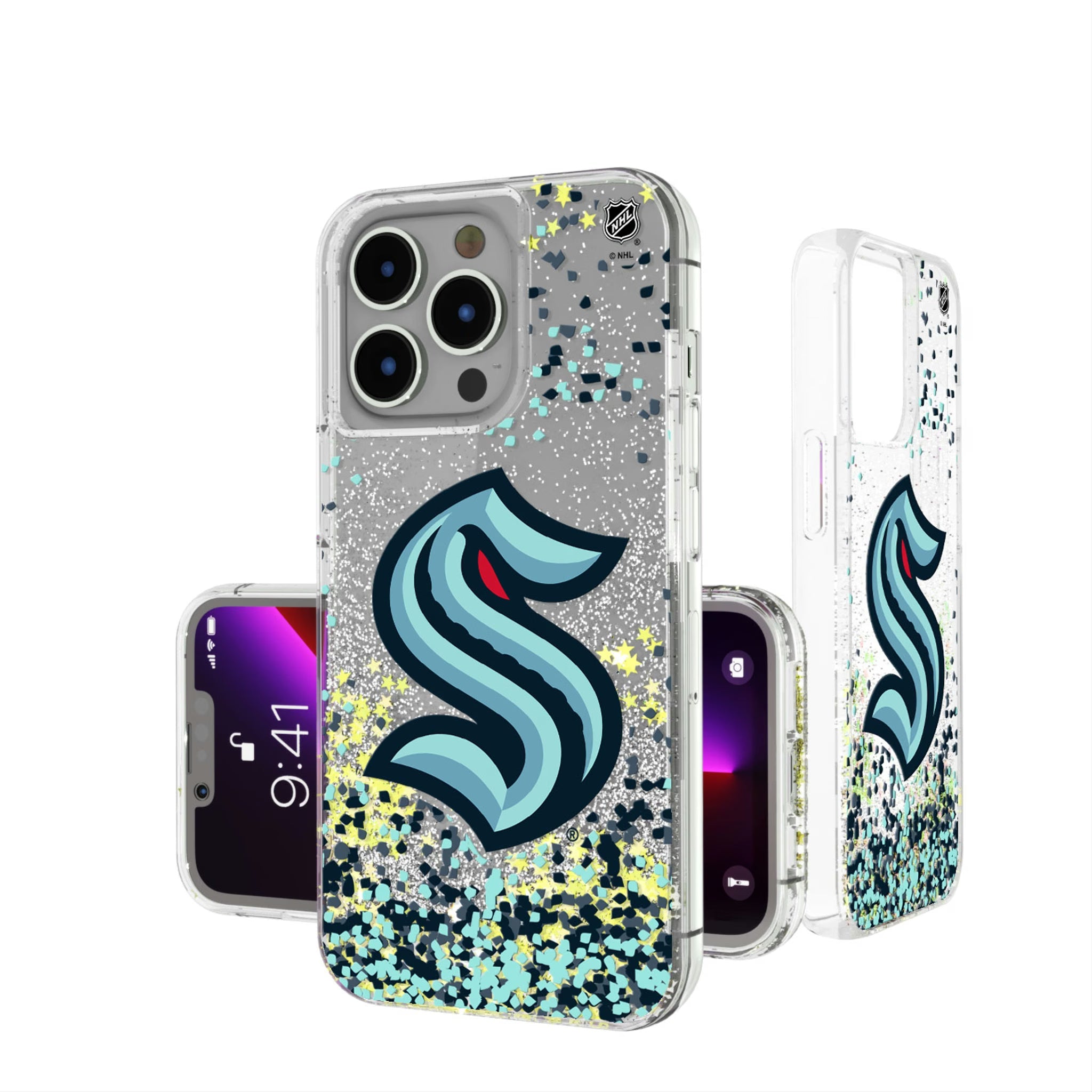 Seattle Kraken Confetti Glitter Phone Case 18