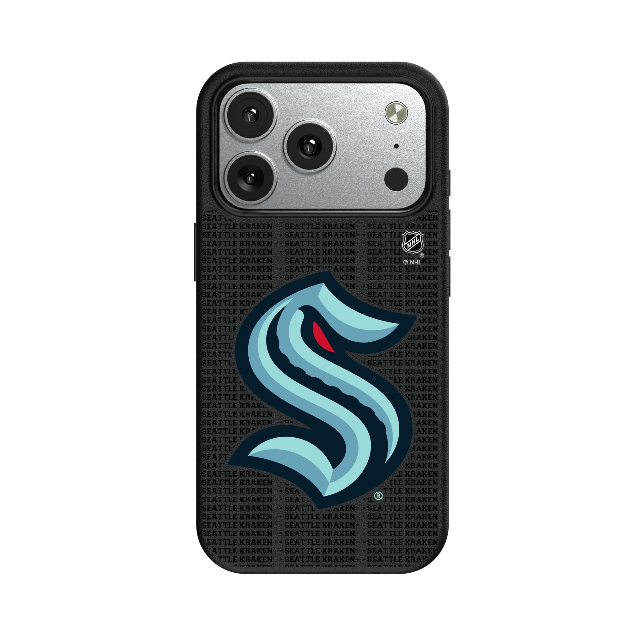 Seattle Kraken Text Backdrop MagSafe Compatible Phone Case for Apple iPhone 9