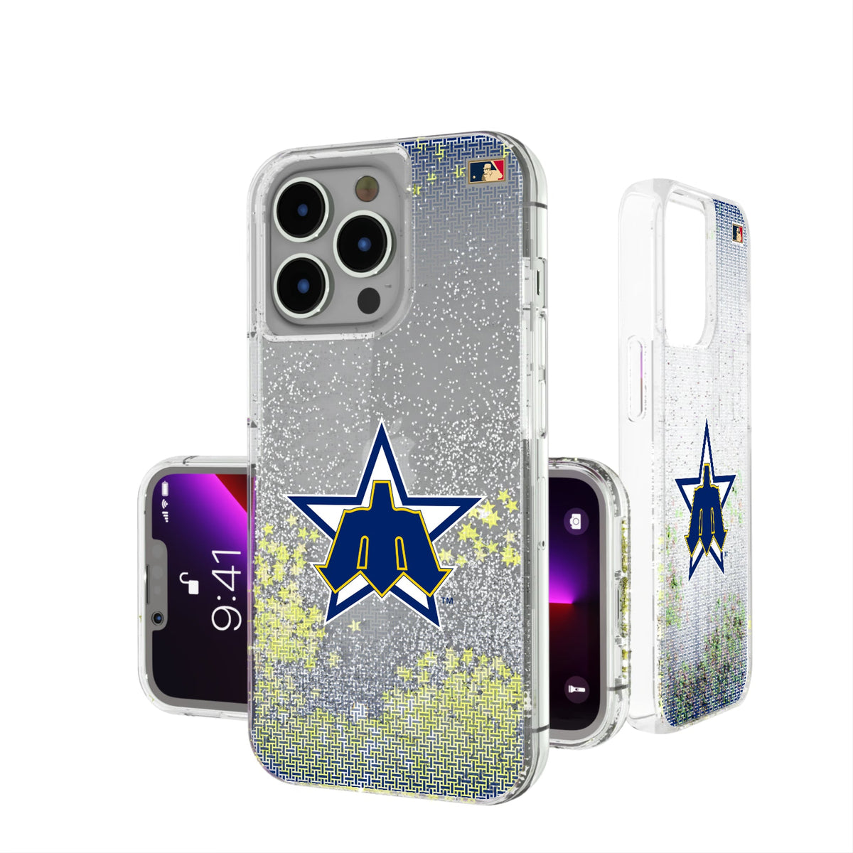 Seattle Mariners 1981-1986 - Cooperstown Collection Linen Glitter Phone Case 9