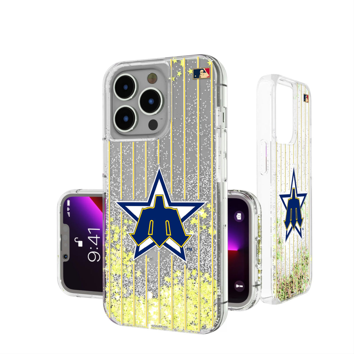 Seattle Mariners 1981-1986 - Cooperstown Collection Pinstripe Glitter Phone Case 16