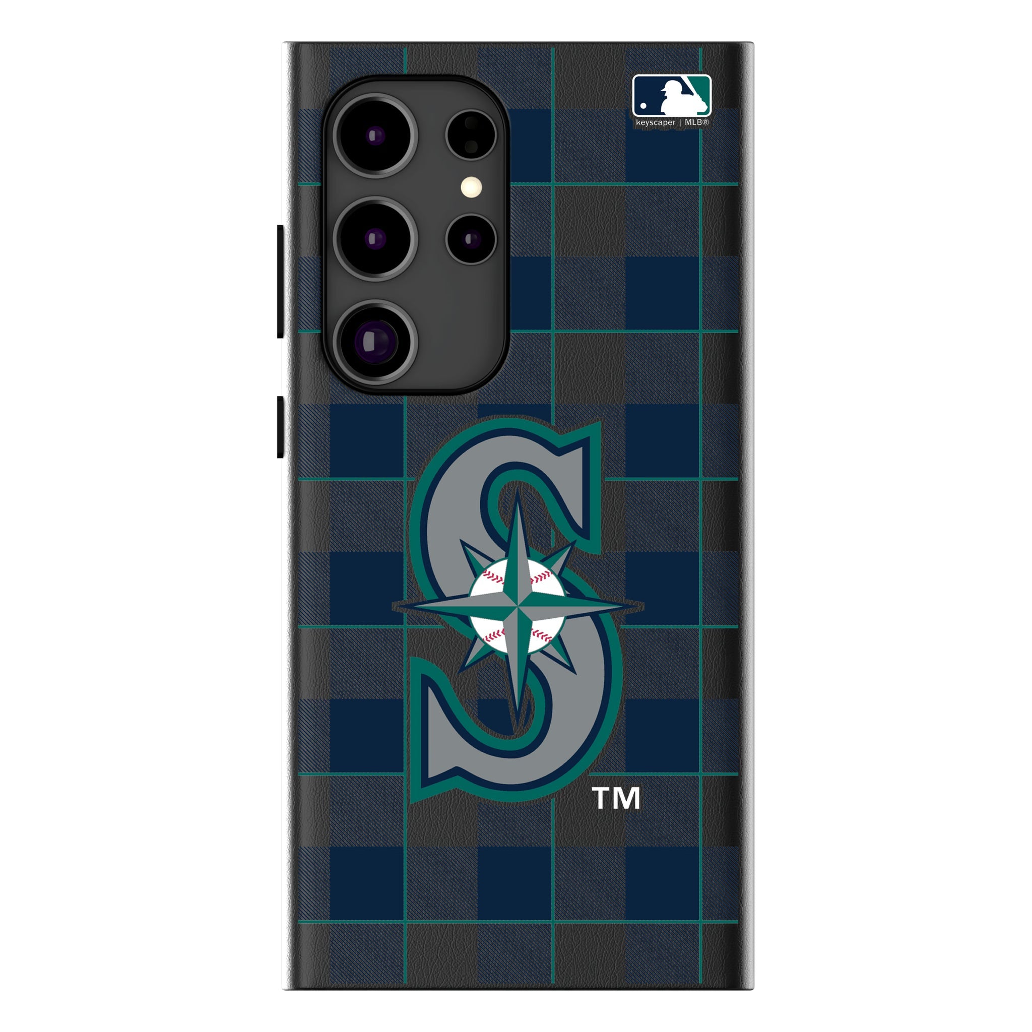 Seattle Mariners Plaid MagSafe Compatible Phone Case for Samsung Galaxy 18