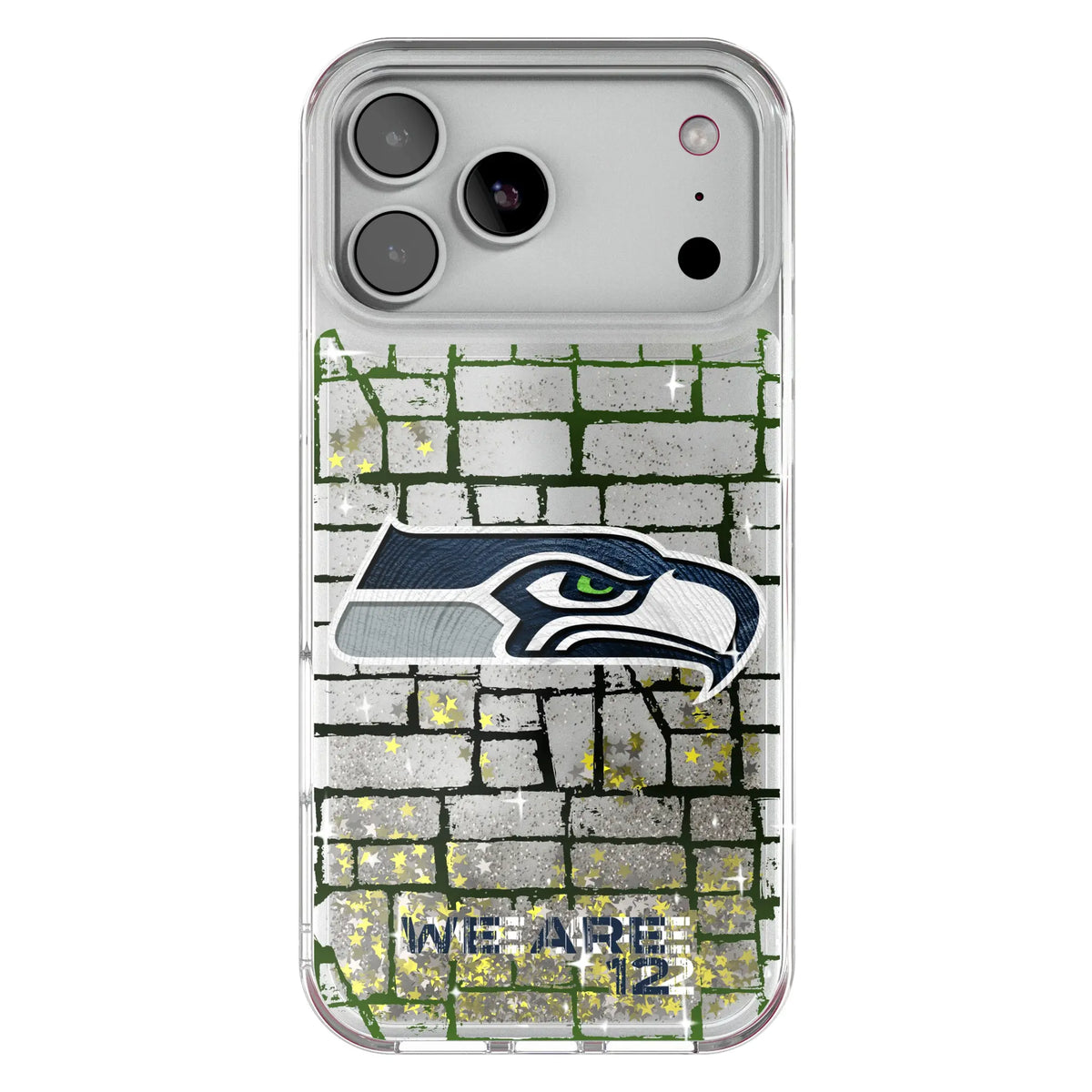 Seattle Seahawks Brick Wall Glitter Phone Case for Apple iPhone 17 Series 20