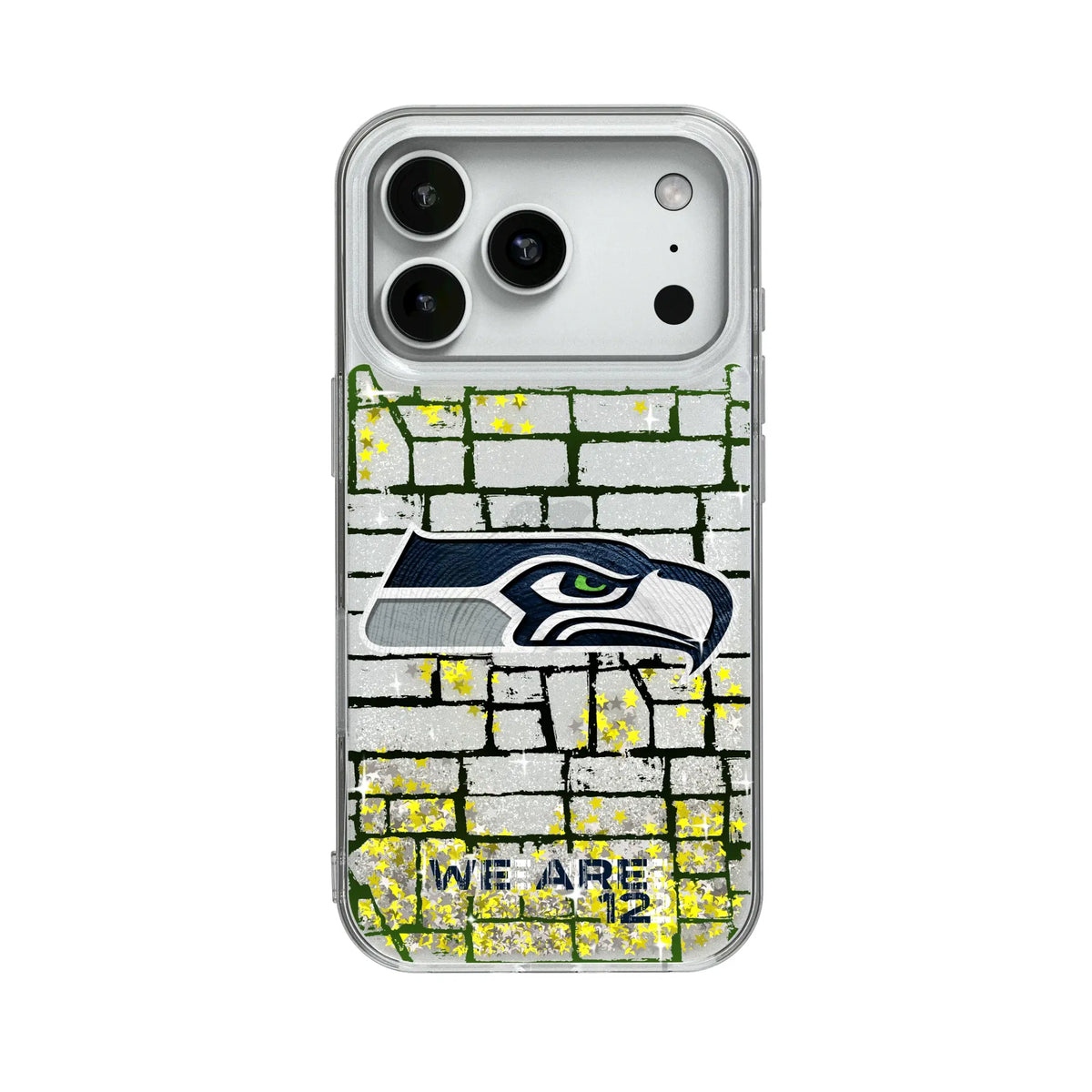 Seattle Seahawks Brick Wall Glitter Phone Case for Apple iPhone 17 Series 19