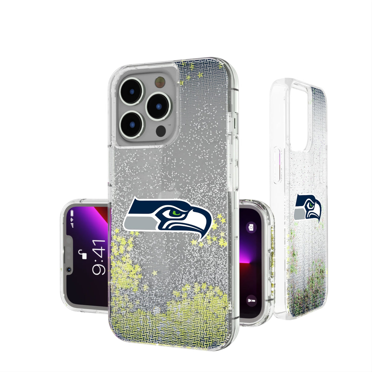 Seattle Seahawks Linen Glitter Phone Case 9