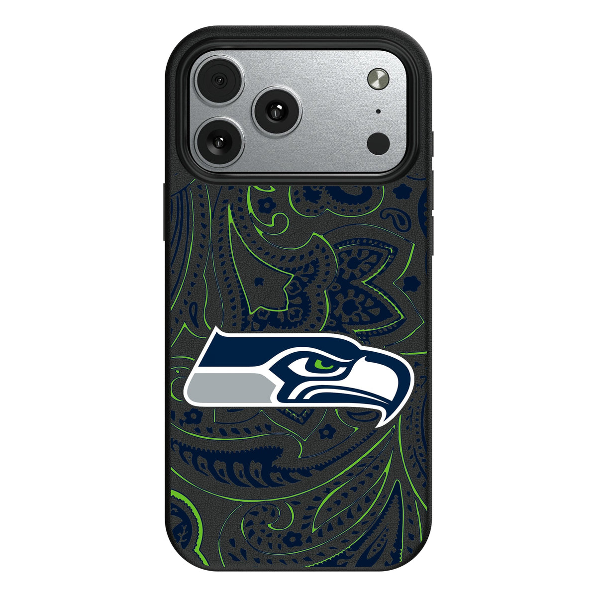Seattle Seahawks Paisley MagSafe Compatible Phone Case for Apple iPhone 10
