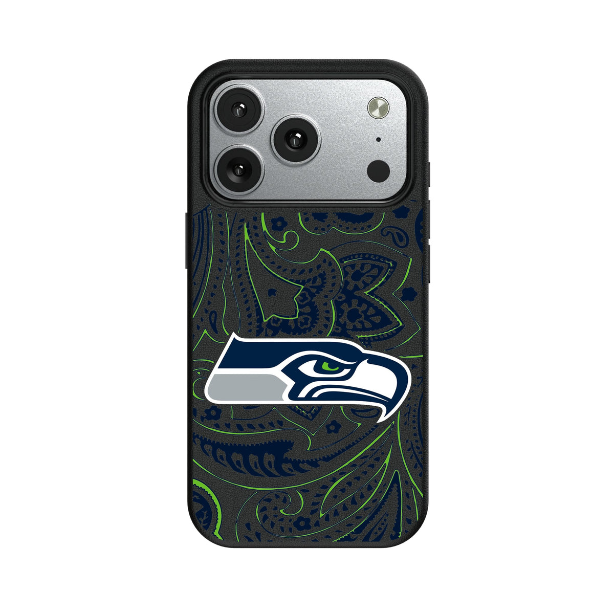 Seattle Seahawks Paisley MagSafe Compatible Phone Case for Apple iPhone 9